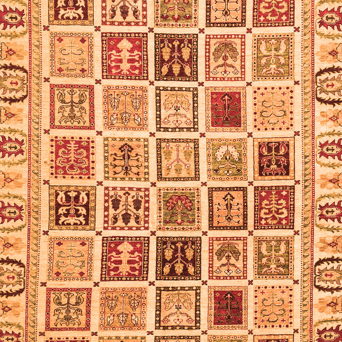 Machine Washable Oriental Orange Modern Area Rugs, wshabs3397org