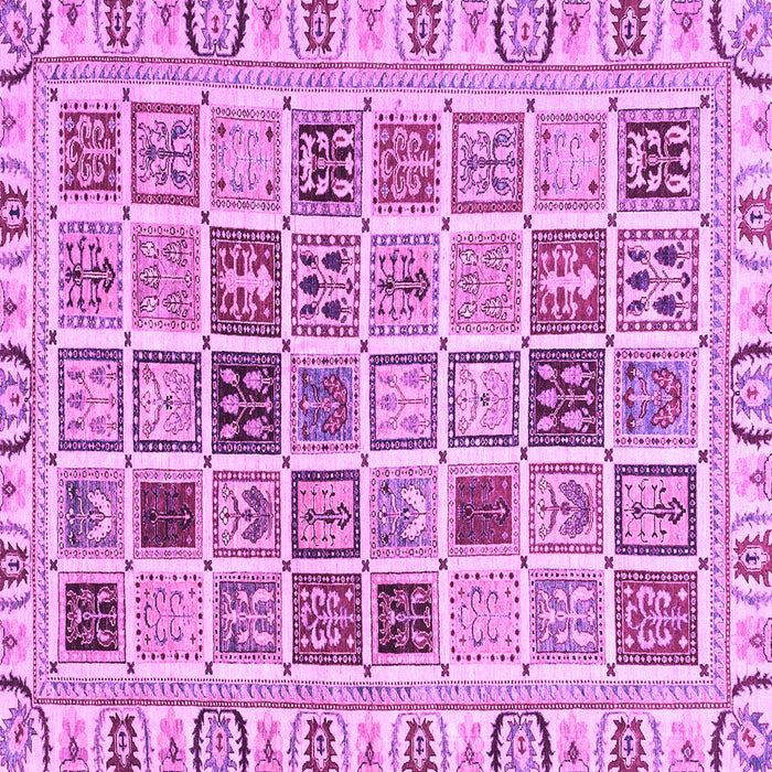 Square Machine Washable Oriental Purple Modern Area Rugs, wshabs3397pur
