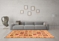 Machine Washable Oriental Orange Modern Rug, wshabs3397org