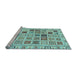 Sideview of Machine Washable Oriental Light Blue Modern Rug, wshabs3397lblu