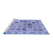 Sideview of Machine Washable Oriental Blue Modern Rug, wshabs3397blu