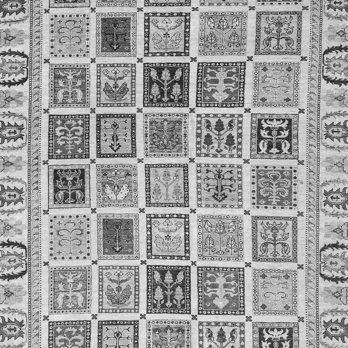 Machine Washable Oriental Gray Modern Rug, wshabs3397gry