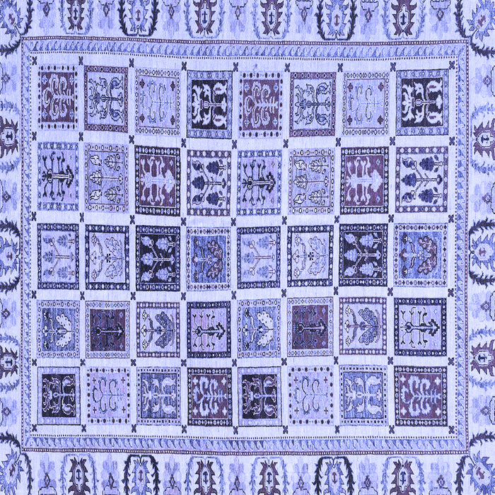 Square Machine Washable Oriental Blue Modern Rug, wshabs3397blu