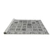 Sideview of Machine Washable Oriental Gray Modern Rug, wshabs3397gry