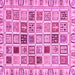 Square Machine Washable Oriental Pink Modern Rug, wshabs3397pnk