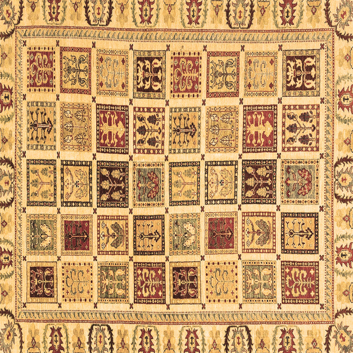 Square Oriental Brown Modern Rug, abs3397brn