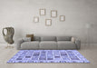 Machine Washable Oriental Blue Modern Rug in a Living Room, wshabs3397blu