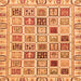 Square Machine Washable Oriental Orange Modern Area Rugs, wshabs3397org