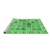 Sideview of Machine Washable Oriental Emerald Green Modern Area Rugs, wshabs3397emgrn