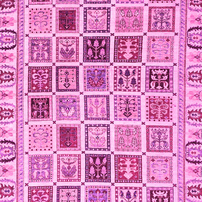 Machine Washable Oriental Pink Modern Rug, wshabs3397pnk