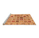 Sideview of Machine Washable Oriental Orange Modern Area Rugs, wshabs3397org