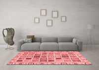 Machine Washable Oriental Red Modern Rug, wshabs3397red