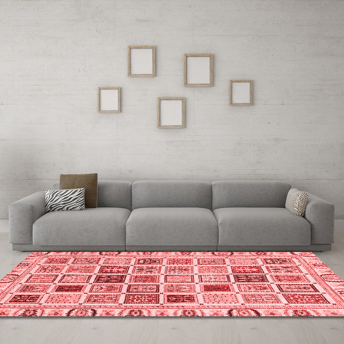 Modern Red Washable Rugs
