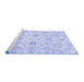 Sideview of Machine Washable Oriental Blue Modern Rug, wshabs3398blu