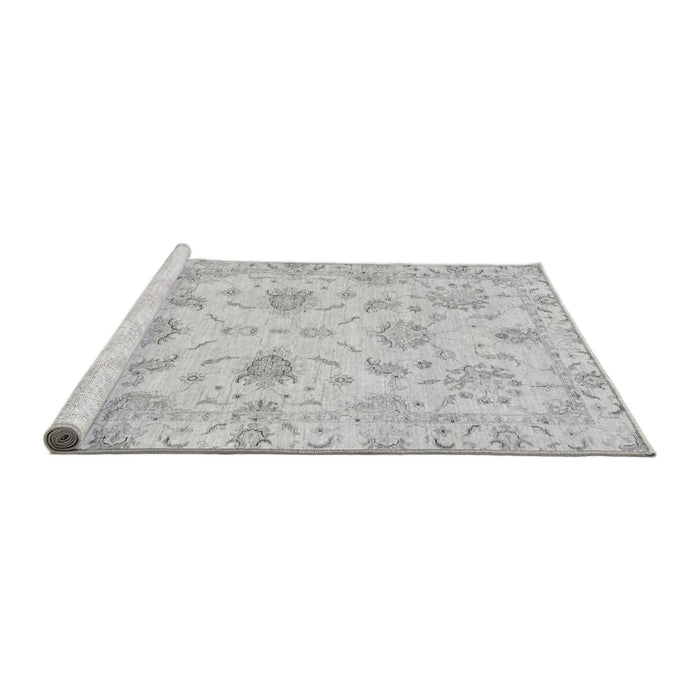 Sideview of Machine Washable Oriental Gray Modern Rug, wshabs3398gry
