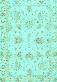 Oriental Light Blue Modern Rug, abs3398lblu