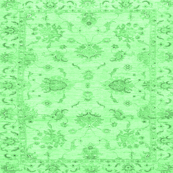 Square Oriental Emerald Green Modern Rug, abs3398emgrn