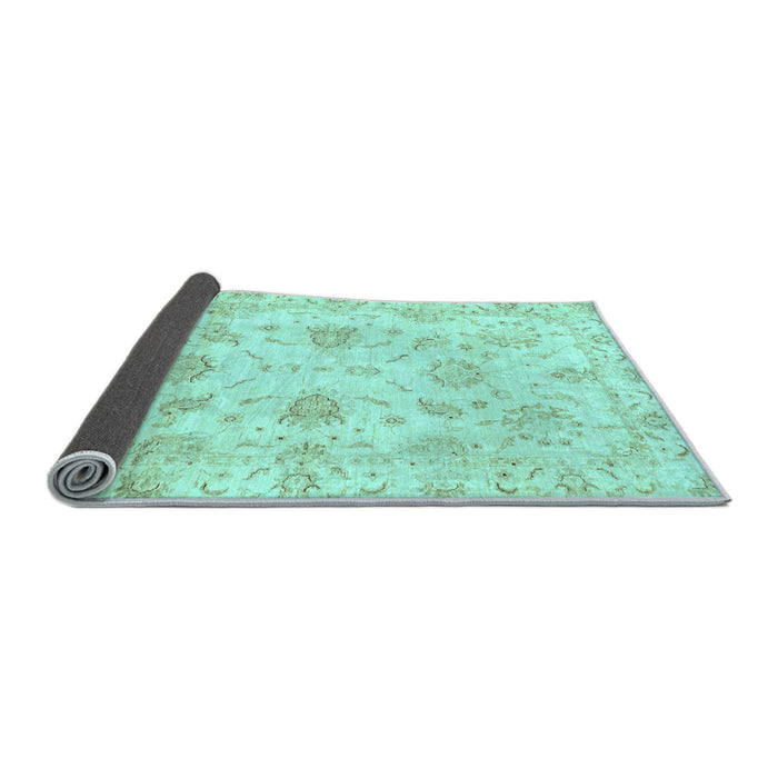 Sideview of Oriental Light Blue Modern Rug, abs3398lblu