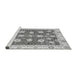 Sideview of Machine Washable Oriental Gray Modern Rug, wshabs3399gry