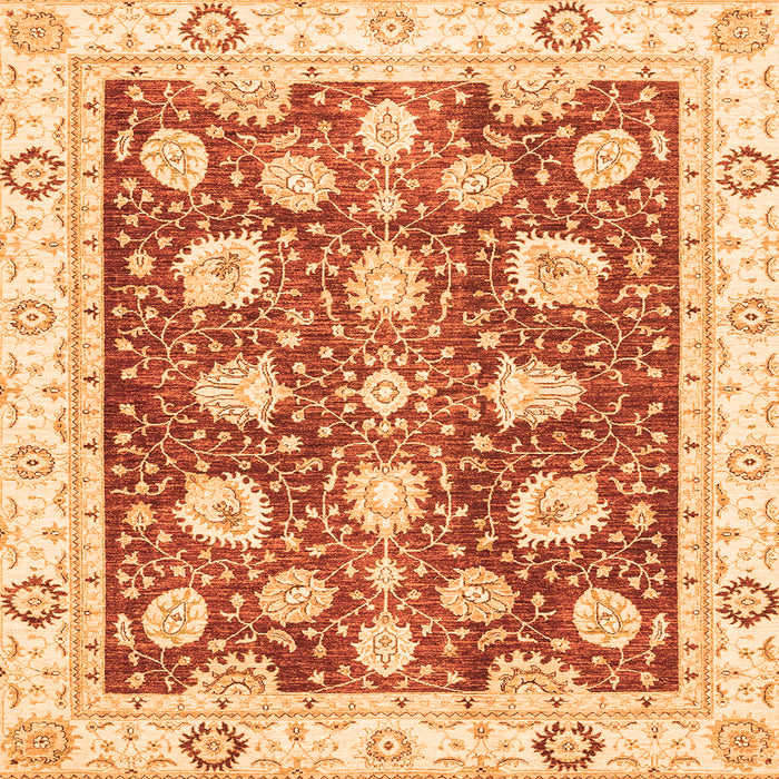 Square Oriental Orange Modern Rug, abs3399org