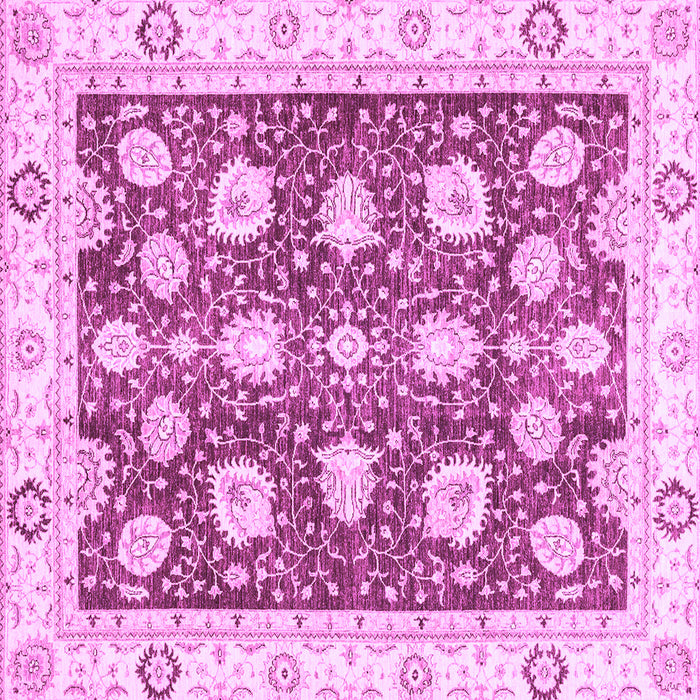 Square Machine Washable Oriental Purple Modern Area Rugs, wshabs3399pur