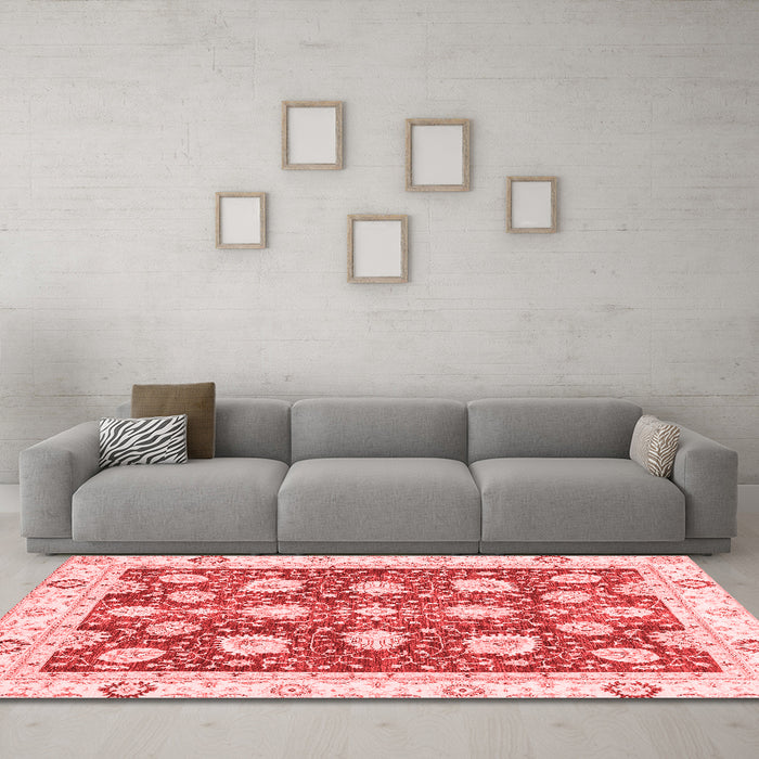 Modern Red Washable Rugs