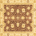 Square Machine Washable Oriental Brown Modern Rug, wshabs3399brn