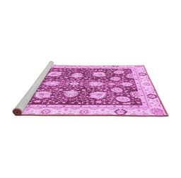 Sideview of Machine Washable Oriental Purple Modern Area Rugs, wshabs3399pur