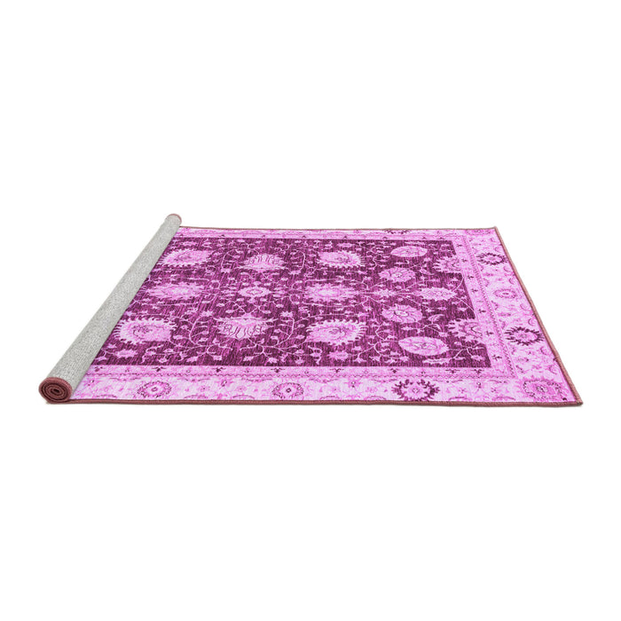 Sideview of Machine Washable Oriental Purple Modern Area Rugs, wshabs3399pur