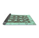 Sideview of Oriental Light Blue Modern Rug, abs3399lblu