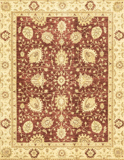 Abstract Mustard Yellow Oriental Rug, abs3399