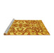 Sideview of Machine Washable Abstract Yellow Modern Rug, wshabs339yw