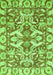 Machine Washable Abstract Green Modern Area Rugs, wshabs339grn