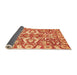 Sideview of Abstract Orange Modern Rug, abs339org