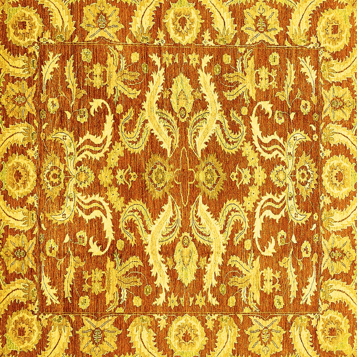 Square Abstract Yellow Modern Rug, abs339yw