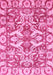 Machine Washable Abstract Pink Modern Rug, wshabs339pnk