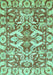 Machine Washable Abstract Turquoise Modern Area Rugs, wshabs339turq