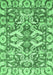 Machine Washable Abstract Emerald Green Modern Area Rugs, wshabs339emgrn