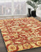 Machine Washable Abstract Chrome Gold Yellow Rug in a Family Room, wshabs339