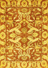 Abstract Yellow Modern Rug, abs339yw