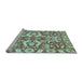 Sideview of Machine Washable Abstract Light Blue Modern Rug, wshabs339lblu