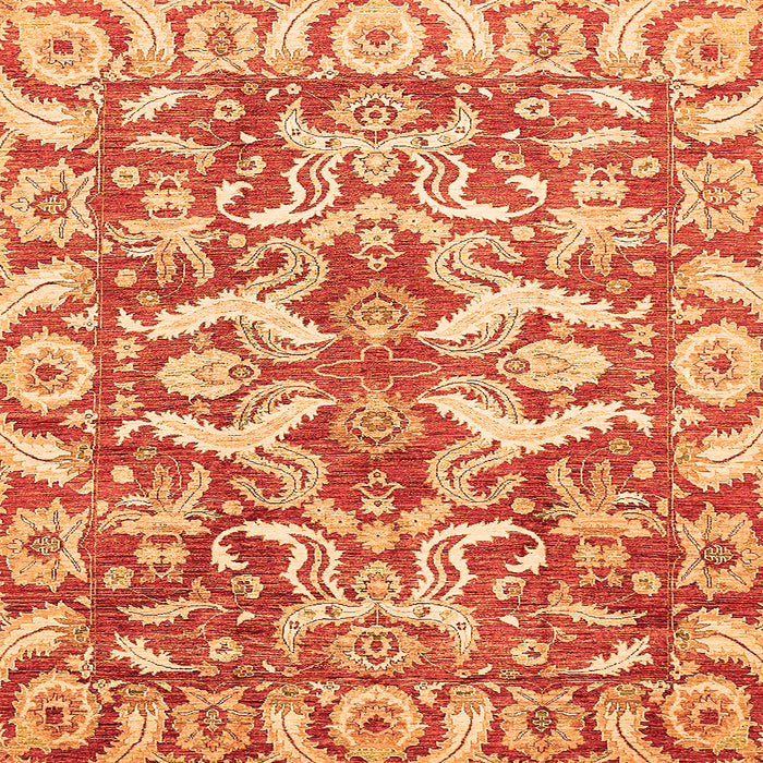 Square Machine Washable Abstract Orange Modern Area Rugs, wshabs339org
