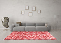 Machine Washable Abstract Red Modern Rug, wshabs339red