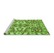 Sideview of Machine Washable Abstract Green Modern Area Rugs, wshabs339grn