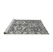 Sideview of Machine Washable Abstract Gray Modern Rug, wshabs339gry