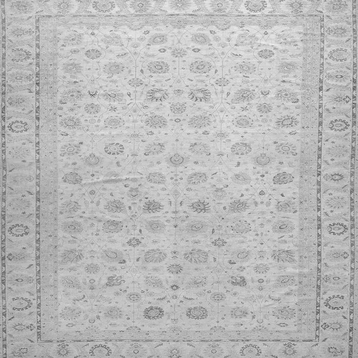 Square Machine Washable Oriental Gray Traditional Rug, wshabs33gry