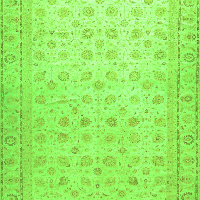 Machine Washable Oriental Green Traditional Area Rugs, wshabs33grn