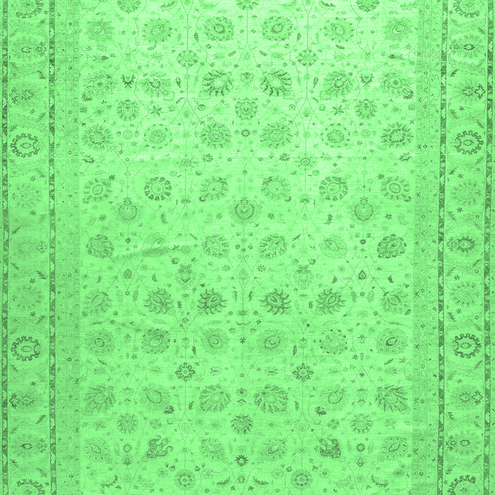 Machine Washable Oriental Emerald Green Traditional Area Rugs, wshabs33emgrn