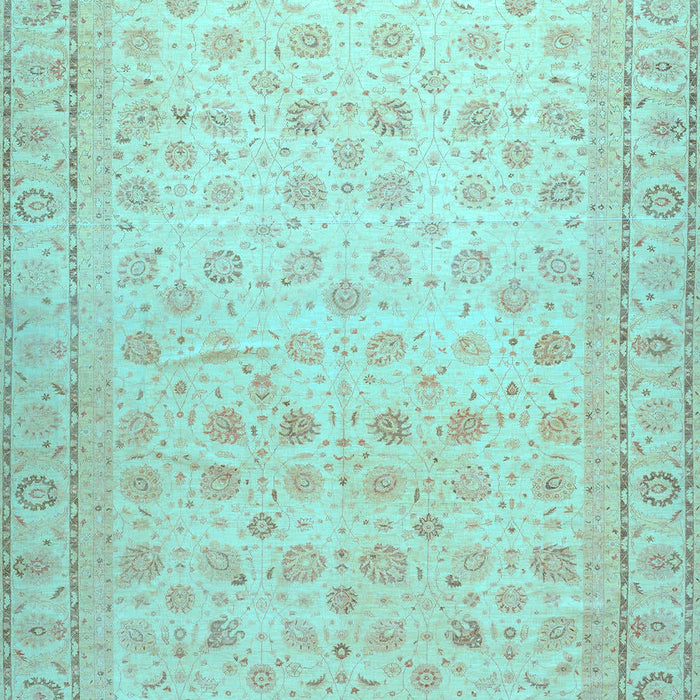 Machine Washable Oriental Light Blue Traditional Rug, wshabs33lblu