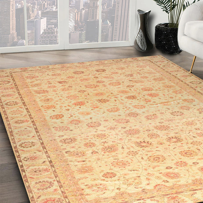 Machine Washable Abstract Orange Rug in a Family Room, wshabs33